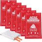 Altaz Fire Blanket Emergency for Home Kitchen - 39.4"x39.4" Flame Suppression Fiberglass Fire Extinguisher for Camping, Grill, Car, Office, Warehouse, Fireplace, Survival, Safety (6 Pack)…
