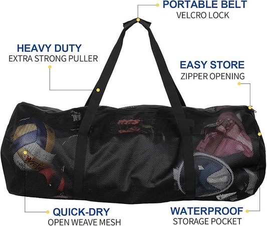 Oumers Mesh Dive Bag, Extra Large Mesh Travel Duffle for Scuba Diving and Snorkeling Gear & Equipment - Dry Bag Hold Mask, Fins, Snorkel, and More