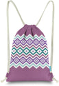 Drawstring Backpack Bohemia Style String Bag Canvas Beach Sport Daypack