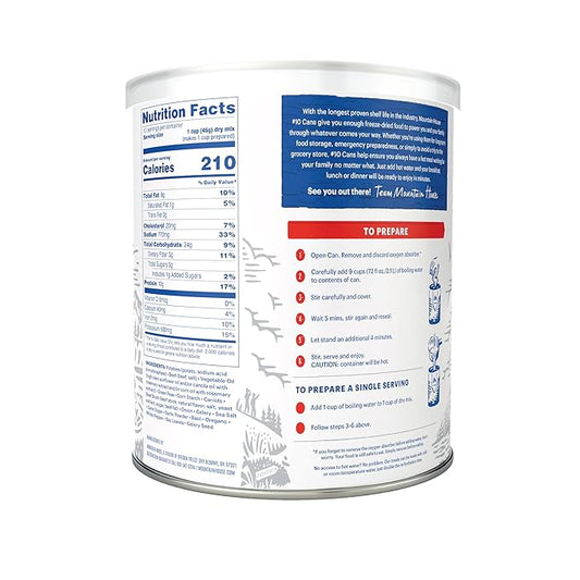 Mountain House Beef Stew #10 Can | Freeze Dried Survival & Emergency Food | Gluten-Free | 10 Servings