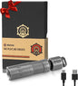 MecArmy Titanium Mini Flashlight Rechargeable, EDC Small Flashlights with Quick Release Tail for Easy Access, Led Pocket Flashlight for Home Camping Outdoors, Christmas Birthday Gifts for Him Her