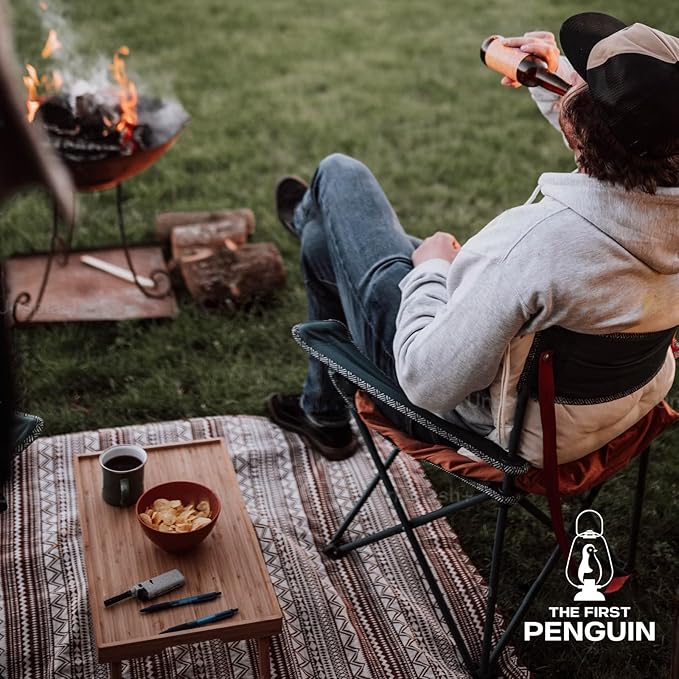 The First Penguin Portable Camping Stove - with Carrying Case 10,000 BTU Great for Emergency Preparedness Kit, High Power Butane Stove, Perfect for Camping, Hiking and Emergency-Black