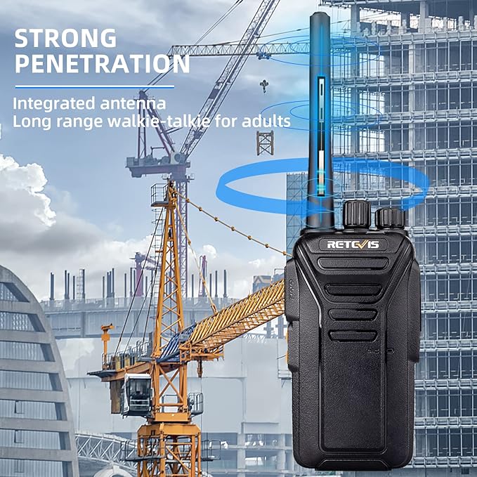 Retevis RT27 Walkie Talkies for Adults, Heavy Duty Two Way Radios, VOX Hands Free, Local Alarm, Rugged 2 Way Radio (6 Pack) with Six-Way Charger, for School Construction Site Manufacturing Restaurant