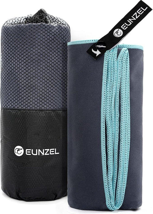 Eunzel Quick Dry Camping Towel, Microfiber Travel Towel Super Absorbent Fast Drying Towel for Camping, Beach, Gym, Backpacking, Yoga & Swimming(40" x 72", Grey)