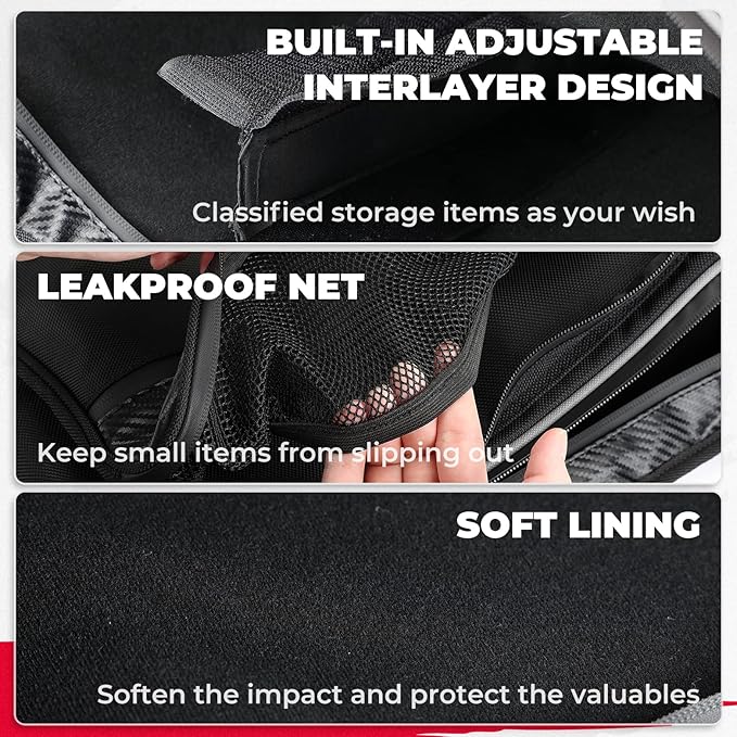 KEMIMOTO UTV Roof Bag 1680D 4.2 Gal Storage Compatible with CFMOTO ZForce 950 HO/HOEX 2022-2024 / ZForce 950 Sport 2020-2022 G1, Large-Capiticy Water-Resistant Overhead Roof Storage Bag