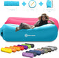 Nevlers 2 Pack Inflatable Loungers Air Sofa Couch | Perfect for Beach Chair Camping Chairs or Portable Hammock |Travel Bag Pouch, Pegs & 3 Pockets| Movie Seating & Camping Accessories Blow Up Lounger