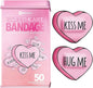 BioSwiss Bandages, Valentine Heart Shaped Self Adhesive Bandage, Latex Free Sterile Wound Care, Fun First Aid Kit Supplies for Kids, 50 Count