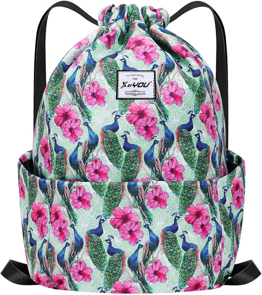 XEYOU Drawstring Sports Backpack Lightweight Gym Yoga Sackpack Shoulder Rucksack Casual Outdoor Daypack for Women and Men