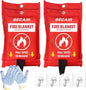 Emergency Fire Blanket for Home and Kitchen Fiberglass Fire Suppression Blanket Great for School Warehouse Camping Car Office Grill (4 Pack, 40 in X 40 in)