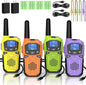 Walkie Talkies for Adults- WokTok Long Range Two Way Radio for Camping Hiking Hand Held Hiking Accessories Camping Gear Xmas Birthday Gift for Kids,SOS Siren,NOAA Weather Alert,4 Radios