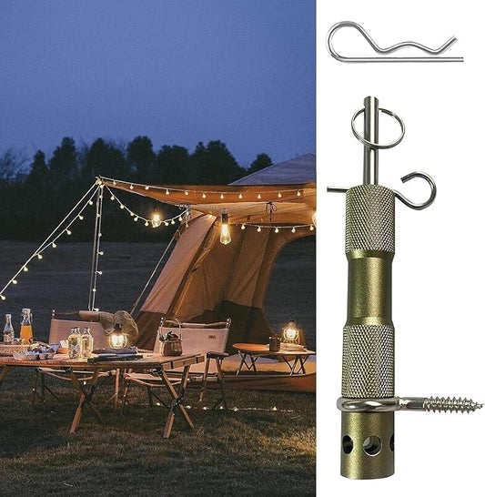 Perimeter Trip Alarm, Camping Trip Wire Alarm Device, Early Warning Security System for Camping and Property Safety, Use 209 Primers Green