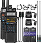 BAOFENG UV-5RX (Upgraded of UV-5R) Multi-Band Ham Radio, 136-174/400-520Mhz Receiving, Two Way Radio with 3800mAh Rechargeable and 711 Antenna (2 Pack)