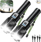 Flashlights High Lumens Rechargeable, 990,000 Lumens High Powerful Flash Lights, Super Bright Tactical Handheld Led Flashlight with 5 Modes, Waterproof for Camping,Emergencies