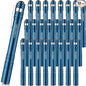 12 Pack LED Penlight Bulk, Pocket Flashlight with Clip, Aluminum Pen Flashlights Mini Pen Light for Nurses Hospital Outdoor Camping Emergency Hiking (Lake Blue)