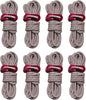 8 Pack High-Reflective Guy Lines 4mm Tent Cords High-Strength Lightweight Camp Ropes with Aluminum Adjuster Tensioner for Tent, Tying Down Tarps, Camping Tent, Outdoor Packaging (Khaki)