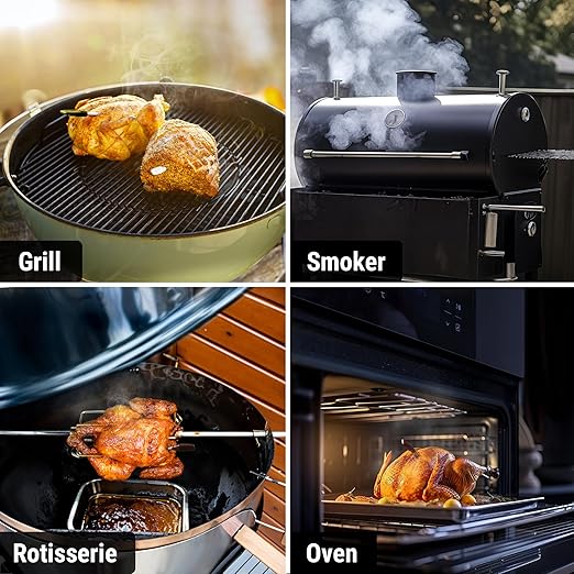 ThermoPro TempSpike Plus 600ft Wireless Meat Thermometer with 2 Color-Coded Probes, Bluetooth Meat Thermometer with LCD-Enhanced Booster, Meat Thermometer Digital for Oven Grill Smoker Thermometer