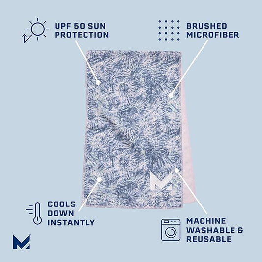 MISSION Original Cooling Towel, Twist & Shout Honeydew - Soft, Durable Microfiber - Cools Up to 2 Hours - UPF 50 Sun Protection - Machine Washable