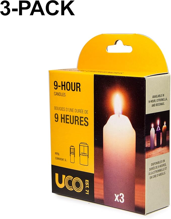 UCO 12-Hour Natural Beeswax Candles - Candle Lantern