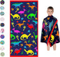 Microfiber Beach Towel for Kids - Thin and Large (30"x60") - Dinosaur - Absorbent, quick dry, sand free, lightweight, blanket - toddler, girls, boys - For Sports, Pool, Picnic, Camping, Travel, Swim