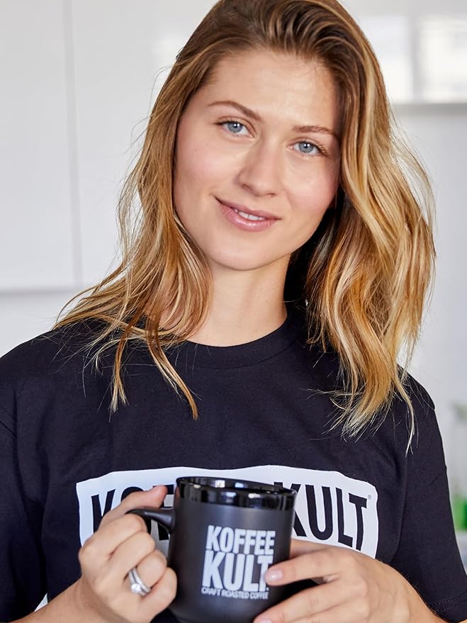 Koffee Kult Dark Roast Whole Bean Coffee, Small Batch 100% Arabica Gourmet Blend, Smooth and Well Balanced, Artisan Roasted in 32oz, Resealable Package.