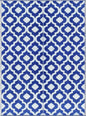 BalajeesUSA Outdoor Rug - 2 PK 5x7 Blue, Reversible Recycled Plastic Straw Outdoor Patio Rugs Clearance Waterproof Large RV Camper Mats 491