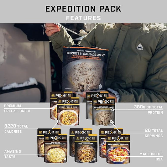 Peak Refuel Beef Stroganoff | Freeze Dried Backpacking and Camping Food | Amazing Taste | High Protein | Real Meat | Quick Prep Meals