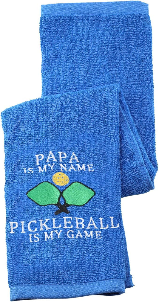 Pickleball Lover Towel Papa Is My Name Pickleball Is My Game Towel Papa’s Pickleball Gift (PAPA IS MY NAME T)