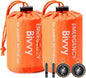 Esky Emergency Sleeping Bag, 2 Pack Portable Thermal Bivy Sack, Waterproof Lightweight Emergency Blanket Survival Gear with Compass and Whistle for Camping Hiking Outdoor Adventure