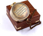 OCEAN REPLICAS Brass Antique Finish Engraved Quote Compass