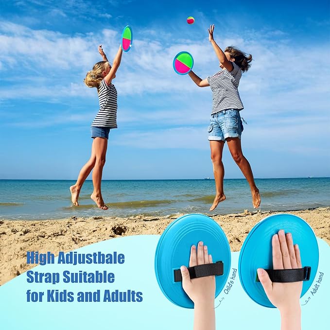 Toss and Catch Ball Set - Indoor Outdoor Toys for Kids Games - Outside Yard Pool Beach Toys for 3 4 5 6 7 8+ Years Old Boys Girls - Classic Birthday Gift - 6 Pack Pink