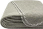 EKTOS 100% Virgin Wool Blanket, 90" x 90", Temperature Regulating, Perfect for Sleeping (Light Gray, Queen Size)
