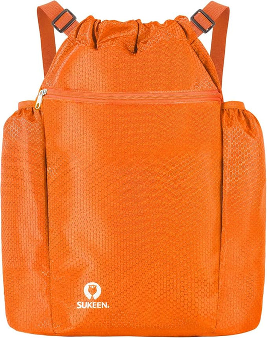 Sukeen Drawstring Backpack Swim Bag Lightweight String Backpack for Beach Pickleball Swimming Pool Gym Workout Gear Sport