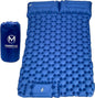 Omari’s Double Sleeping Pad for Camping, 3.6" Ultra-Thick Self Inflating Camping Pad 2 Person with Pillow Built-in Foot Pump with a Carry Bag