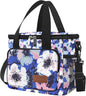 Femuar Lunch Bags for Women/Men, Insulated Lunch Bag for Work Office - Lunch Cooler Bag Leakproof Lunch Box with Adjustable Shoulder Strap - Ink foral