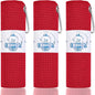 Microfiber Fishing Towels with Clip, Waffle Pattern for Effective Cleaning of Fishing Gears or Dirty Hands, 16” x 16”, Camping Towels, Hiking Towels, Pack of 3 (Red)