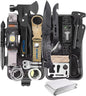 XUANLAN Emergency Survival Kit, Outdoor Survival Gear Tool with Survival Bracelet, Fire Starter, Whistle, Wood Cutter, Water Bottle Clip, Pen