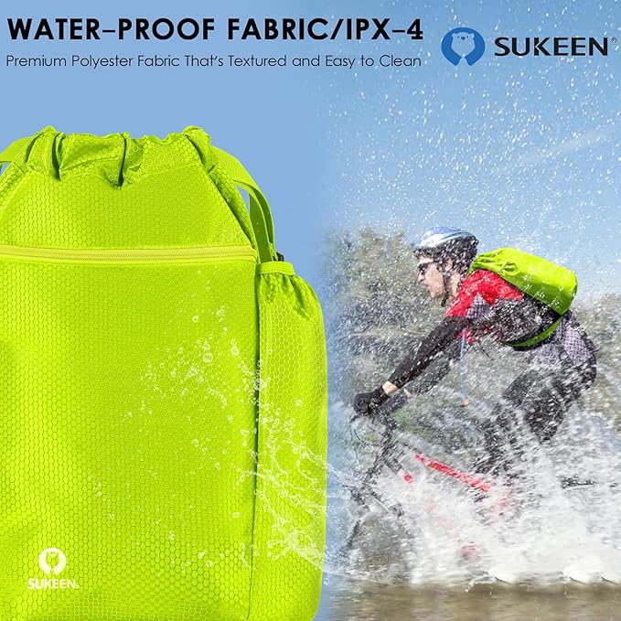Sukeen Drawstring Backpack Swim Bag Lightweight String Backpack for Beach Pickleball Swimming Pool Gym Workout Gear Sport