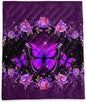Axolotl Purple Butterfly Camping Blanket,Roses Floral Lightweight Puffy Camping Blanket,Glitter Starry Portable Outdoor Blanket,Magical Waterproof Blanket for Cold Days Plane Picnic Beach Backpacking