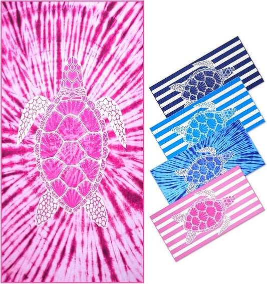 Genovega Microfiber Oversized Beach Towel Lightweight Thin Sandproof Compact Towels Women