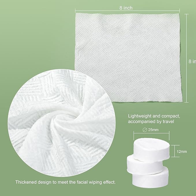 Mini Compressed Towels are Expandable Towels,Compressed Towel Tablets can be Travel Compressed Facial Towels,Camping Compressed Towelettes,Home Beauty Wipes-Soft, Durable,Thickened Reusable(60PCS)