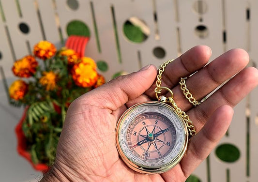 Gift for Grandson Brass Compass Engraved Quote | Memory Present to My Grandson Birthday, Baptism, Graduation, Confirmation, Love, Gift idea by Grandpa Grandma, 2025 Gift