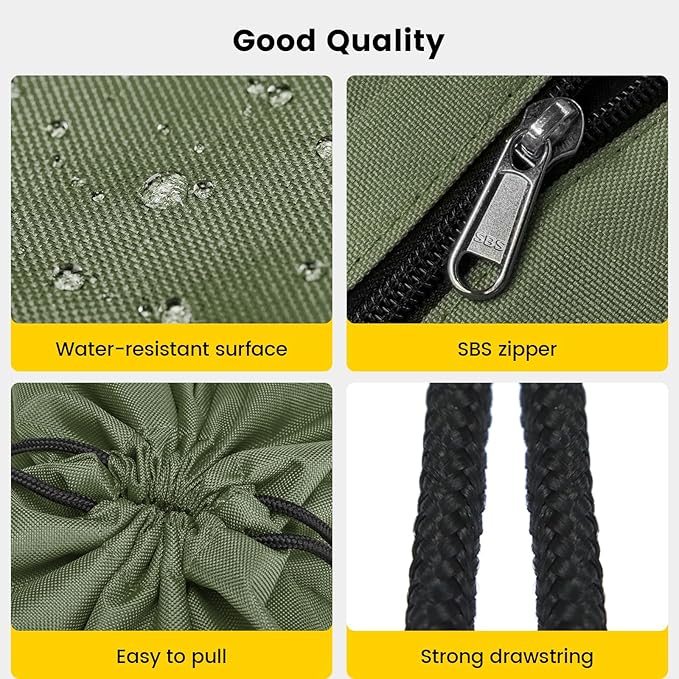 Vorspack Drawstring Backpack Water Resistant String Bag Sports Sackpack Gym Sack with Side Pocket for Men Women