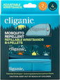 Cliganic Mosquito Repellent Pack (2 Wristbands + 4 Refill Pellets) - Adjustable, Natural DEET-Free, Essential Oil Infused