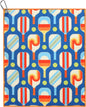 Millie Rose Pickleball Towels in Fashionable Prints - Cute 15x17 inch Microfiber & Cotton Athletic Towels with Carabiner Clip - Pickleball Accessories, Pickleball Gifts (Aviator Pickle)