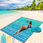 Beach Blanket Waterproof Sandproof Beach Mat 79" X 83" /10'x9'for 2-8 Adults Quick Drying Outdoor Picnic Mat Beach Accessories for Travel, Camping, Hiking