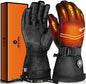 Heated Gloves for Men Women 7.4V Battery Rechargeable Heated Ski Gloves Touchscreen Waterproof Electric Heated Gloves for Winter Outdoor Work Skiing Hiking Camping