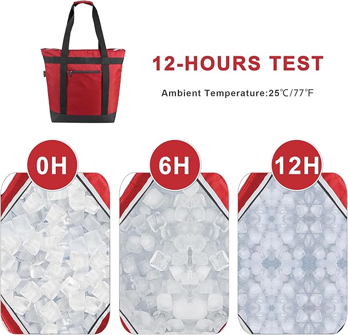 BeeGreen Insulated Cooler Bag Leakproof Freezer Shopping Tote for Groceries Thermal Food Delivery Bag