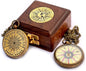Trust in The Lord with All Your Heart -Proverbs 3: 5-6 Quote Engraved Compass with Wooden Box, Birthday, Baptism, Communion, Christmas, Graduation Day Gifts 2025 Compass for Women Mens Boy Girls