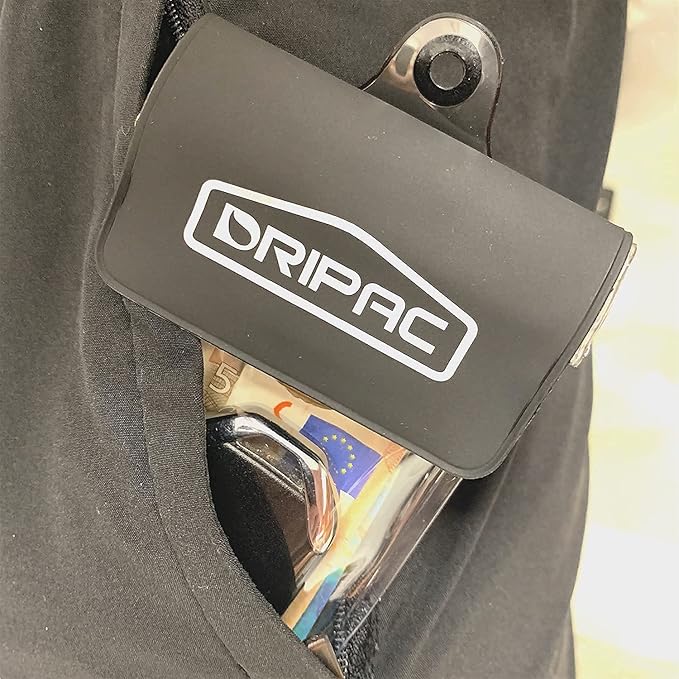 DRIPAC Waterproof Car Key FOB Case Waterproof Wallet Waterproof Holder Pouch For Key ID Badge Credit Card Money（Black）