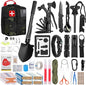 LUXMOM Survival Kit and First Aid Kit, 142Pcs Professional Survival Gear and Equipment with Molle Pouch, for Men Camping Outdoor Adventure/Gifts for Men Dad Christmas